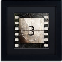 Trademark Fine Art "Vintage Countdown III" Canvas Art by Color Bakery Black Matte, Black Frame