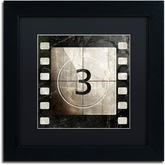 Trademark Fine Art "Vintage Countdown III" Canvas Art by Color Bakery Black Matte, Black Frame
