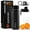 Black, variant on 24 Oz Stainless Steel Water Bottle, with Straw, Leak Proof, Large Vacuum Insulated Wide Mouth Bottle Thermos for Travel, Hiking, and Camping (Orange)