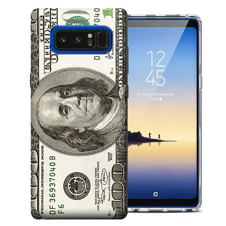 MUNDAZE Samsung Galaxy Note 8 Hundred Dollar Bill Design TPU Gel Phone Case