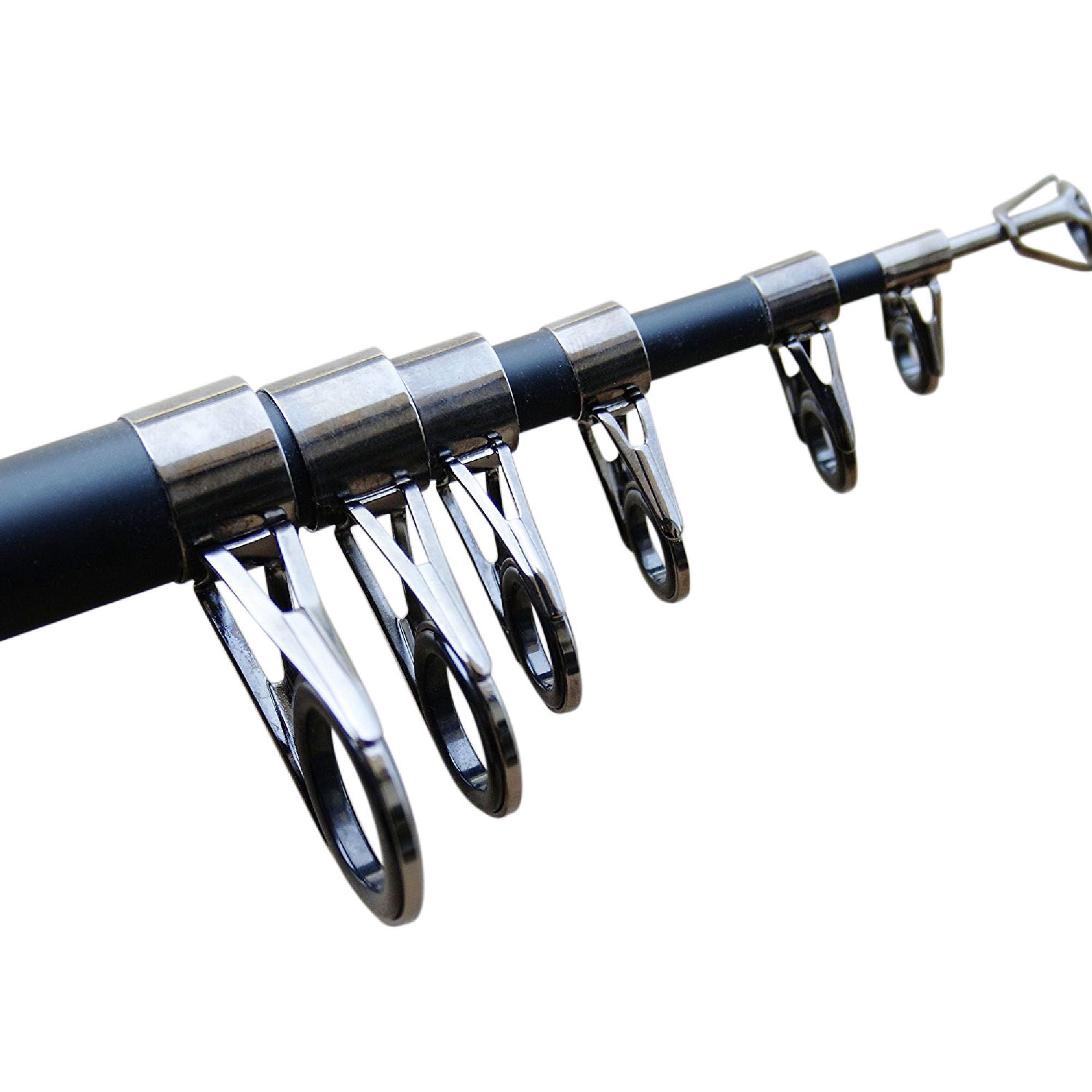 CarbonZeal Carbon Fiber Travel Spinning Telescopic Fishing Rod Graphite Super Hard Portable Retractable Fishing Pole Boat Sea Saltwater Freshwater Fishing Rod Pole