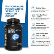 Intelligent Labs Phosphatidylserine 100mg | Brain & Memory Support | Soy-Free Sunflower Lecithin | 90 Capsules (30-day Supply)