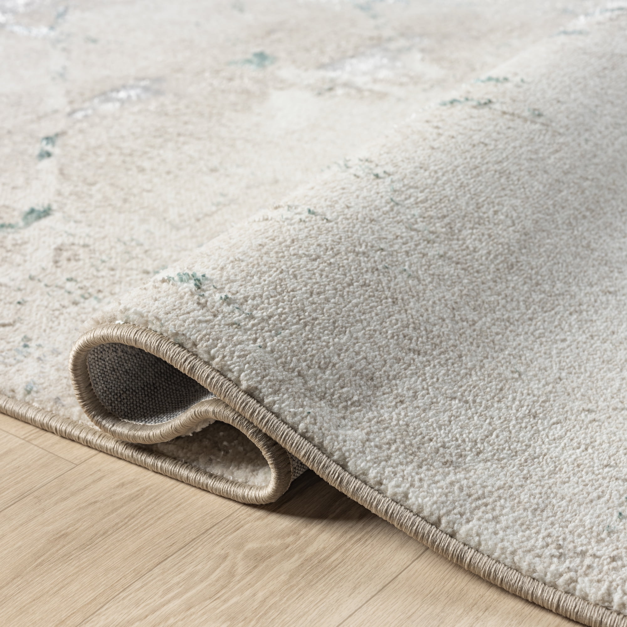 Ox Bay Bethany 5' x 7' Beige/Blue Abstract Durable Indoor Area Rug