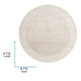 thumbnail image 2 of Livabliss Area Rugs for Living Room, 7ft Round Floransa Modern Cream Round Rug, Bedroom Dining Room Home Decor Stain Resistant Carpet (6'7" x 6'7"), 2 of 7