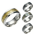 thumbnail image 5 of Cheers.US Stylish Men Titanium Steel Mens Ring Full Cz Wedding Band Man Ring, 5 of 7