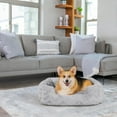 thumbnail image 6 of Best Friends by Sheri Lux Lounge Bed Calming Faux Fur Dog Bed, Gray, Medium, 30" x 20", 6 of 6