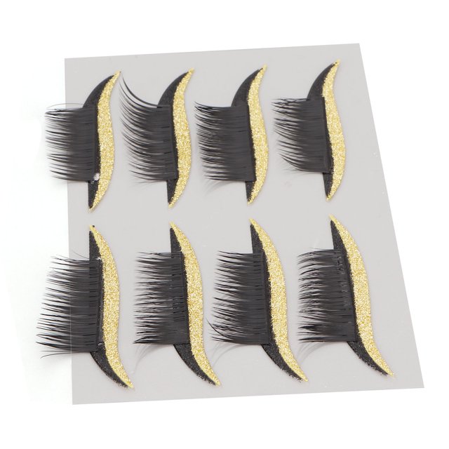 Adhesivo delineador de ojos con pestañas, 4 pares de delineador de ojos y pegatinas de pestañas impermeables pegatinas de pestañas hechas con cuidado