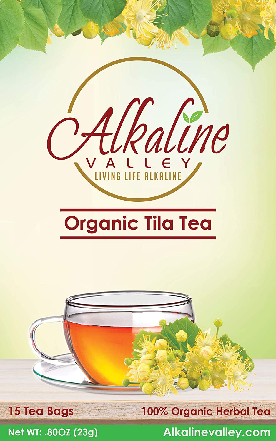 Linden Flower Tea, Tila Tea or Te De Tila - 100% Organic and Alkaline - 15 Unbleached/Chemical-Free Linden Tea Bags - Caffeine-Free, No GMO - image 3 of 3
