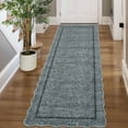 thumbnail image 6 of Garvee Scalloped Runner Rugs Modern Bordered Rug, 2x8 Washable Rugs Non-Slip Non-Shedding Rugs Low Pile Indoor Carpet for Hallway Bedroom Entryway Laundry Room, Gray, 6 of 8
