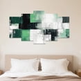 thumbnail image 2 of ZHONGYUTONG Abstract Wall Art 5 Piece Canvas Prints Black White and Gray Green Wall Decor Modern Living Room Bedroom Office Home Decor Framed (8x14inx2pcs 8x18inx2pcs 8x22inx1pcs), 2 of 5