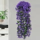 thumbnail image 5 of Flores artificiales, flores falsas, flores artificiales, juego de regalo para mujer, flores colgantes violetas, decoración artificial, 5 violetas de seda, simulación de violetas colgantes, orquídeas a, 5 of 7