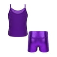 thumbnail image 2 of Yeahdor Kids Girls Sparkly Sequined Tank Top with Metallic High Waist Shorts Set for Dance Stage Performance Purple 10, 2 of 7