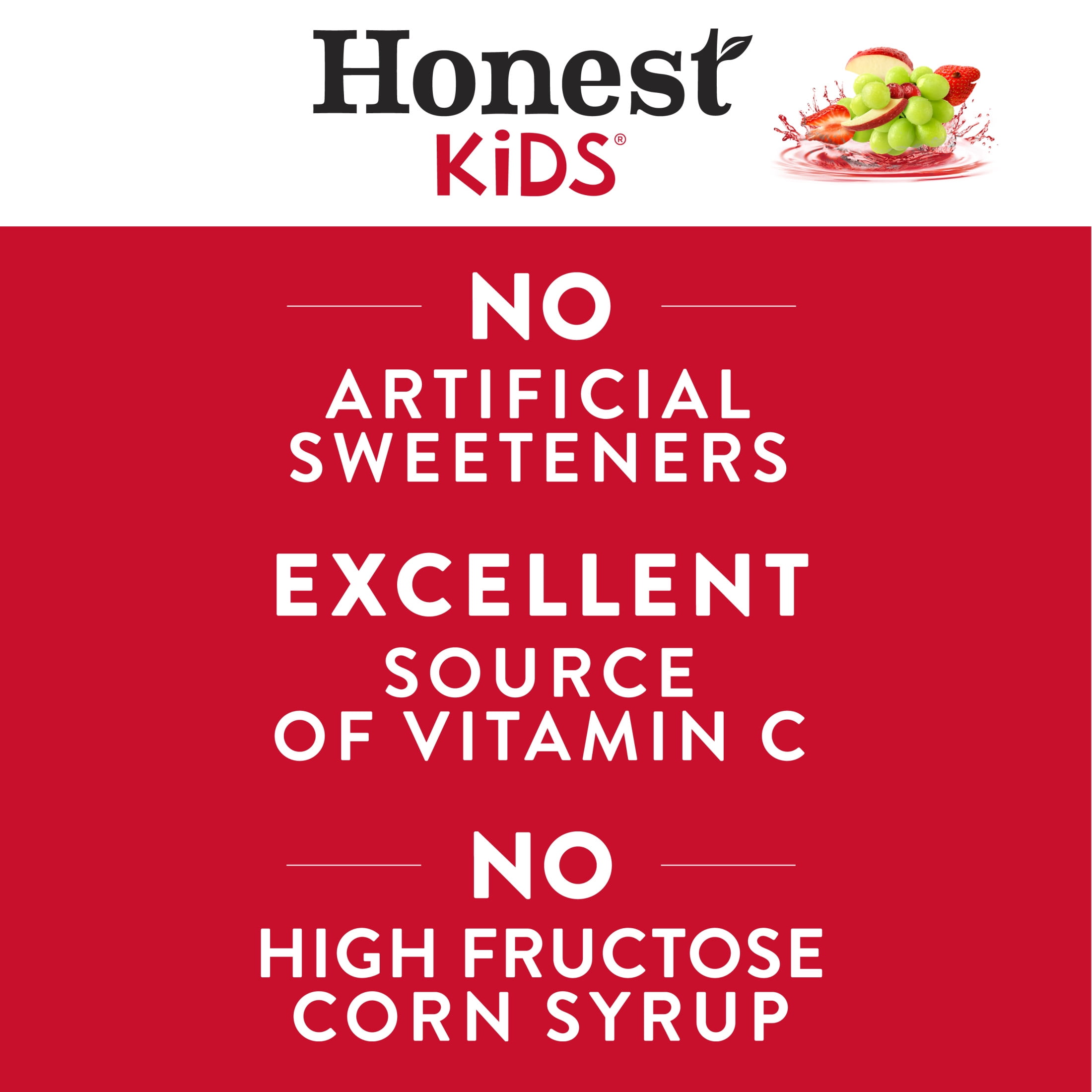 Honest Kids Super Fruit Punch Organic Juice Drink Cartons, 6 fl oz, 8 Pack