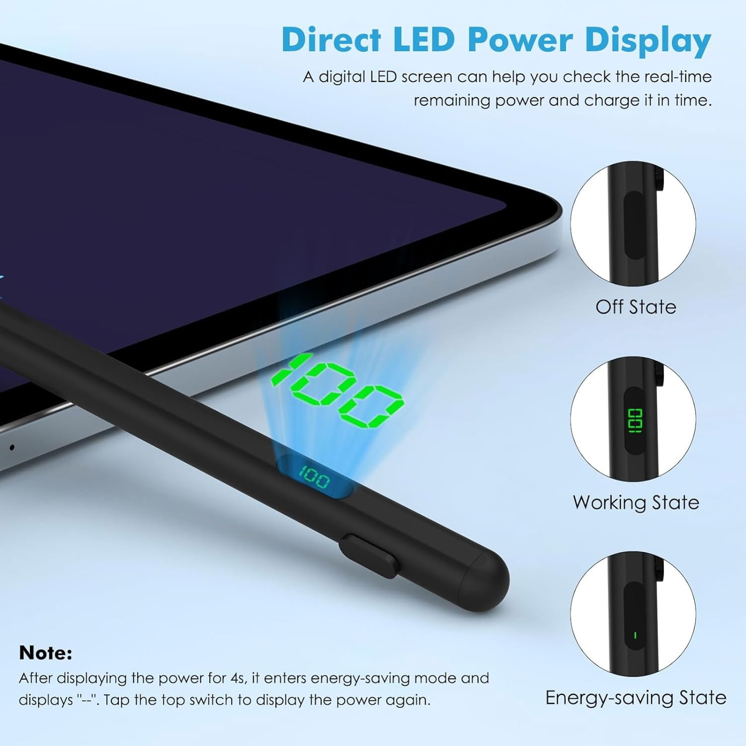 Touch Pen Active Digital Display Stylus for iPhone 16/Pro/Max/Plus - Capacitive Rechargeable Palm Rejection