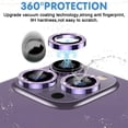thumbnail image 2 of iPhone 14 Pro/iPhone 14 Pro Max Camera Lens Protector, [Night Shooting Mode] Anti-Scratch HD Tempered Glass Camera Cover Screen Protector Metal Ring Accessories -Purple Glitter, 2 of 13