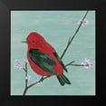 thumbnail image 2 of Wang, Melissa 15x15 Black Modern Framed Museum Art Print Titled - Bird and Blossoms III, 2 of 5