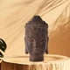 thumbnail image 1 of Estatua de cabeza de Buda para mesa, centro de mesa, regalo de inauguración de la casa, adorno artificial, figura de Buda para mesa de césped, Marrón oscuro, 1 of 8