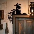thumbnail image 6 of sruoe Halloween Witch Door Topper, Halloween Metal Witch Silhouette Sign, Halloween Door Corner Art, Halloween Home Decor for Front Door, Wall, Porch Display, 6 of 8