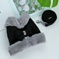 thumbnail image 2 of Cute Bow Fleece Dog Harness and Leash set Pet Puppy Vest Jacket with Warm Collar, 2 of 6