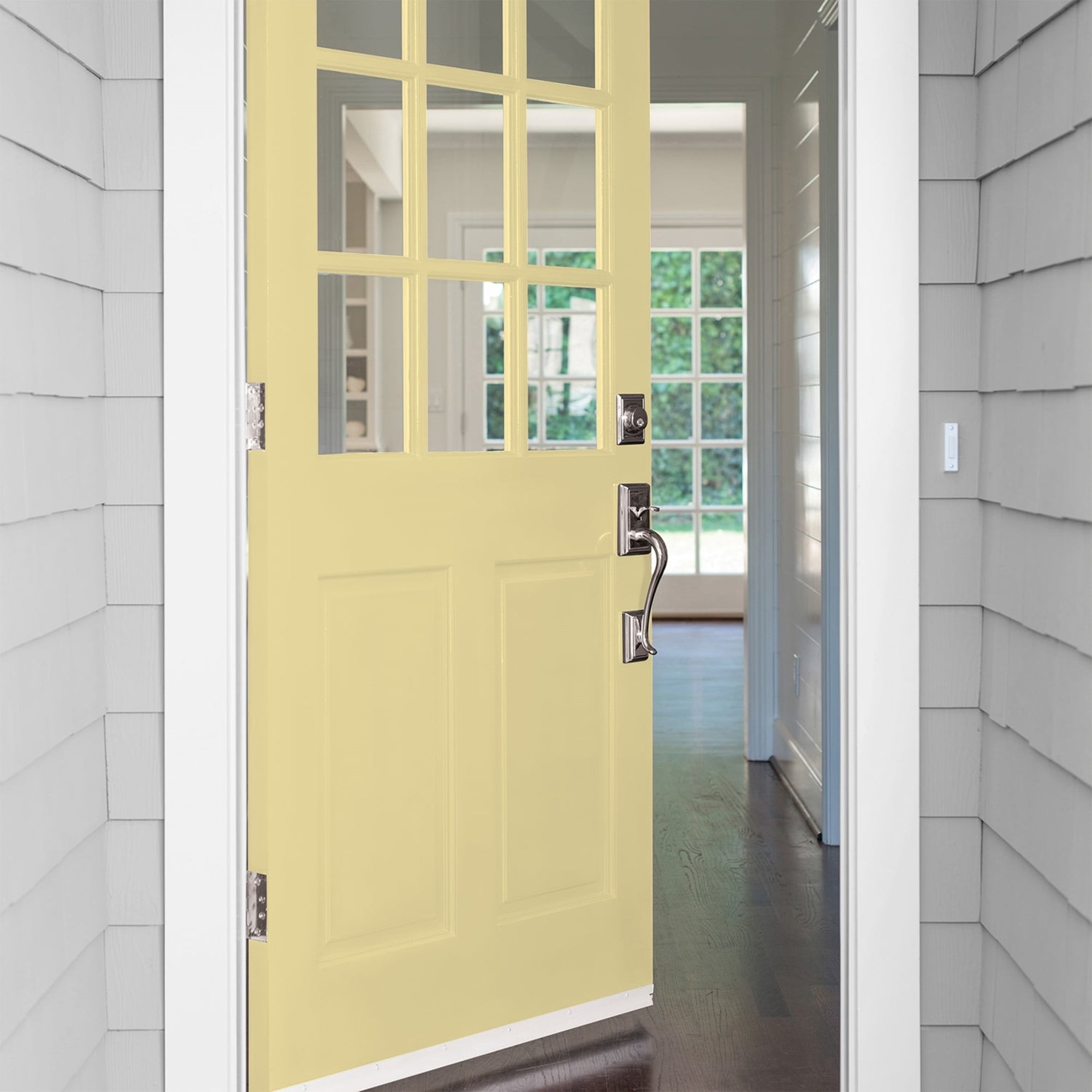 Glidden Fundamentals Twinkle Toes / Green, Satin Exterior Paint, 1 Quart