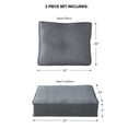 thumbnail image 3 of Sunbrella 2-Piece Outdoor Deep Seat Cushion Set in Cast Slate, 3 of 9