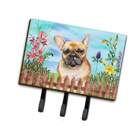 Caroline'S Treasures Ck1250Th68 French Bulldog Spring Leash or Key Holder, Triple, Multicolor, Decorative
