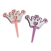 12 ct Princess Tiara Crown Cupcake Picks