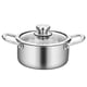 thumbnail image 1 of Yuarrent Olla caldo de acero inoxidable con base unida por impacto plateada, estufas de inducción, ollas de acero inoxidable Cocina y Comedor, 1 of 6