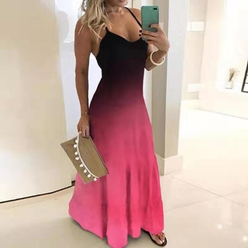 middle cut long dress