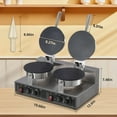 thumbnail image 2 of Commercial Waffle Maker with Non Stick Plates and Adjustable Temperature Timer, Electric Dutch Pancake Dorayaki Machine for Hotel Bakery Restaurant Home, 2 of 7