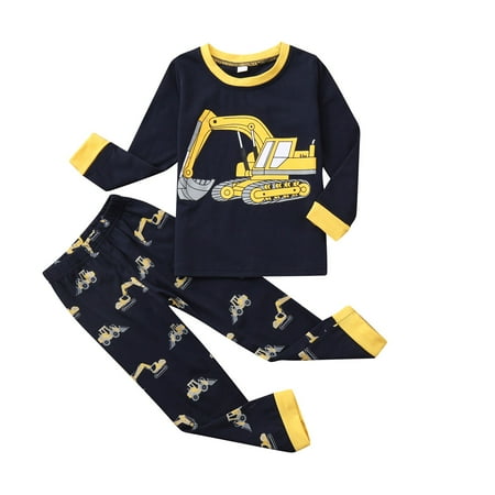 

Leesechin Toddler Tops Long Sleeve Clearance Baby Kids Boys Girls Long Sleeve Car Printed Tops+Pants Pajamas Outfit Set