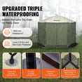 thumbnail image 6 of VEVOR Pop up Gazebo Tent, Pop-Up Screen Tent 6 Sided Canopy Sun Shelter with 6 Removable Privacy Wind Cloths & Mesh Windows, 10x10FT Quick Set Screen Tent with Mosquito Netting, Army Green, 6 of 10