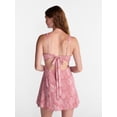 thumbnail image 3 of No Boundaries Junior's Satin Jacquard Mini Dress, Sizes XXS-XXL, 3 of 5