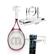 Deluxe Clear Acrylic Vertical Tennis Racquet Wall Mount Bracket (A052)