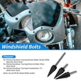 thumbnail image 2 of Pernerías únicas para parabrisas de Harley Davidson Touring Street Glide/ Street Glide Specials 2014-2024 1 perno largo 2 pernos cortos aleación de aluminio negro, 2 of 6