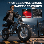 Electric Bike for Adults 1500W Peak All-Terrain Electric Dirt Bike with 20 Fat Tire, 70 Miles 28/31MPH Top Speed Ebike for Sand Mountain Snow, 48V 18AH Removable Battery Electric Motorcycle