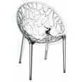 thumbnail image 1 of Compamia ISP052-TCL Chaise de Salle à Manger Moderne en Polycarbonate Cristal Transparent - Ensemble de 2, 1 of 12