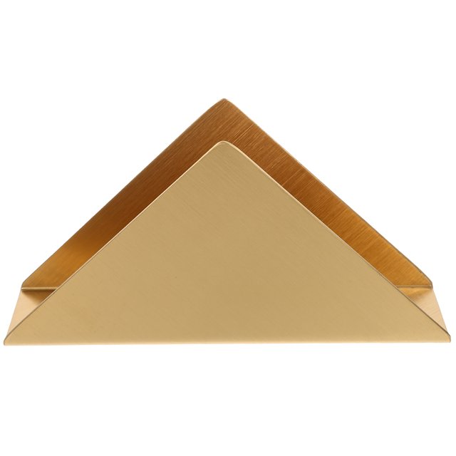 GOOHOCHY 1 soporte triangular para pañuelos de hotel, práctico contenedor para servilletas (dorado)