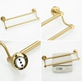 thumbnail image 4 of Adjustable .es Double Towel Bar for Bathroom SUS Stainless Steel Towel Holder Hotel Style Wall Mount with Screws Hand Towel Bar，Towel Rack Rod Hanger Matte Finis, 4 of 6