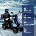thumbnail image 5 of Xlluproid Heavy Duty Electric Mobility Scooter,800W All Terrain 4 Wheel Powered Scooters for Seniors and Adults,Handicap Scooter for Travel with Long Range Battery,Sapphire Blue, 5 of 17