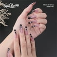 thumbnail image 1 of Fofosbeauty 24pcs Press on False Nails Tips, Coffin Fake Nails, Coffin Black Flame French, 1 of 7