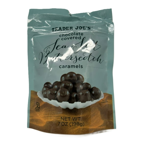 Trader Joe's Chocolate Covered Sea Salt Butterscotch Caramels 7 oz (2-Pack)