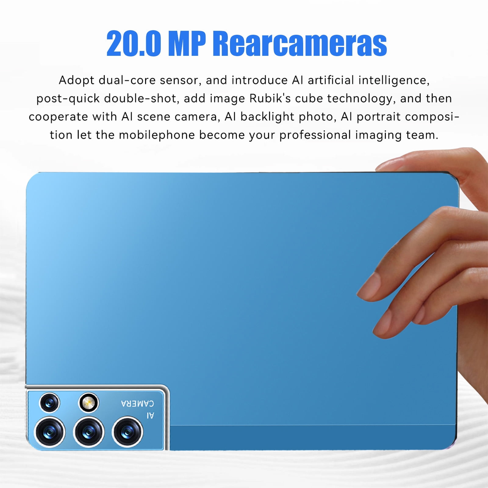 Tablets for Adults, Hwkond All-new Tablets 2+16G Ultra-thin HD Display 2.4G/5G WiFi 256G Of Memory Android Tablet Learning Game Video Office Tablet Supports SIM Communication,Blue
