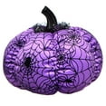 thumbnail image 5 of Halloween Plush Webbed Pumpkin Decor - Orange or Purple, 5 of 5