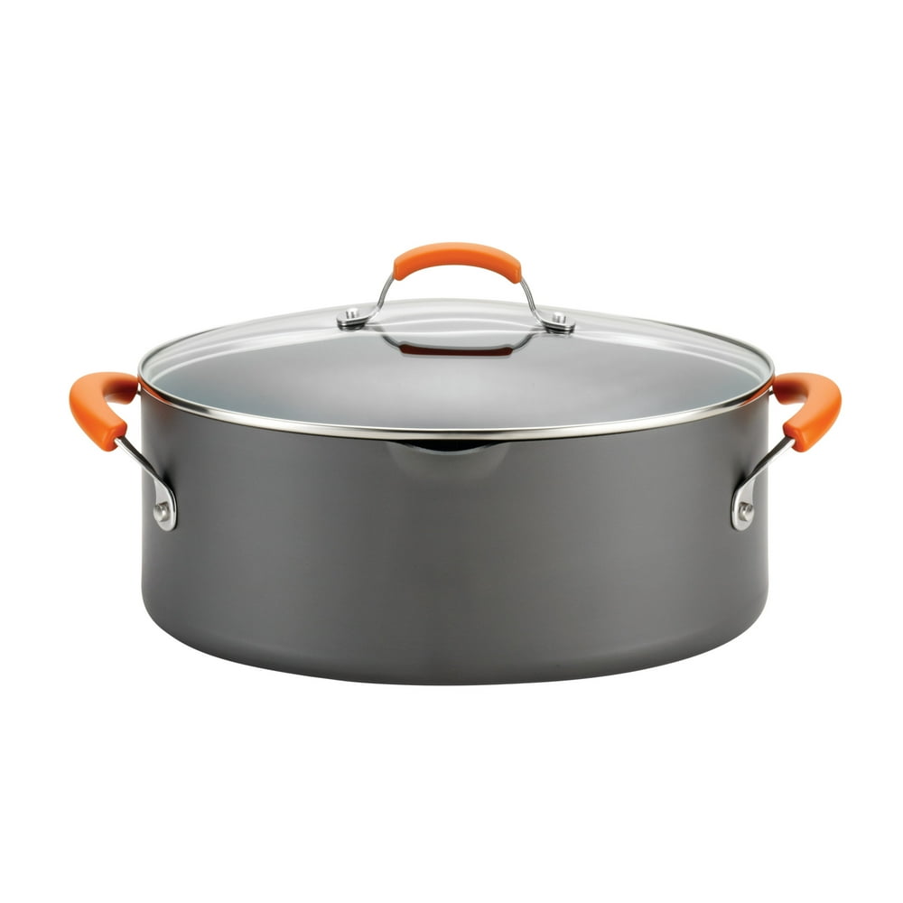  Rachael  Ray  8 Quart Hard Anodized Nonstick Oval Pasta  Pot  