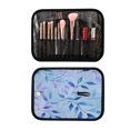 thumbnail image 6 of 3-Piece Travel Toiletry Bag Set, Hanging Wash Bag with Makeup Bag & Brush Case,Waterproof Cosmetic Organizer for Travel, Gym & Home Soft Blue Watercolor Foliage, 6 of 10
