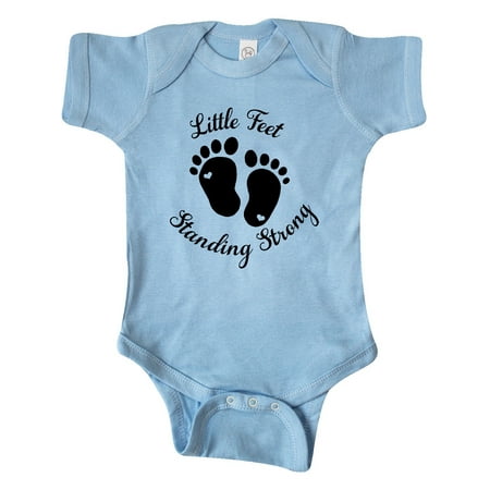 

Inktastic Little Feet Standing Strong with Baby Footprints Gift Baby Boy or Baby Girl Bodysuit