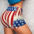 thumbnail image 4 of Goofa America Flags2 Printed Workout Shorts Women Seamless Scrunch Butt Lifting High Waisted Gym Booty Shorts Elastic Workout Shorts-Large, 4 of 8