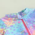 thumbnail image 5 of CNKOO Kids Girls Rash Guard Swimsuit Romper Zipper Long Sleeve Sun Protection Bathing Suit with Headwear, 5 of 5