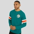 thumbnail image 4 of Men's Darius Rucker Collection by Fanatics Aqua Miami Dolphins Waffle-Knit Raglan Long Sleeve Henley T-Shirt, 4 of 6